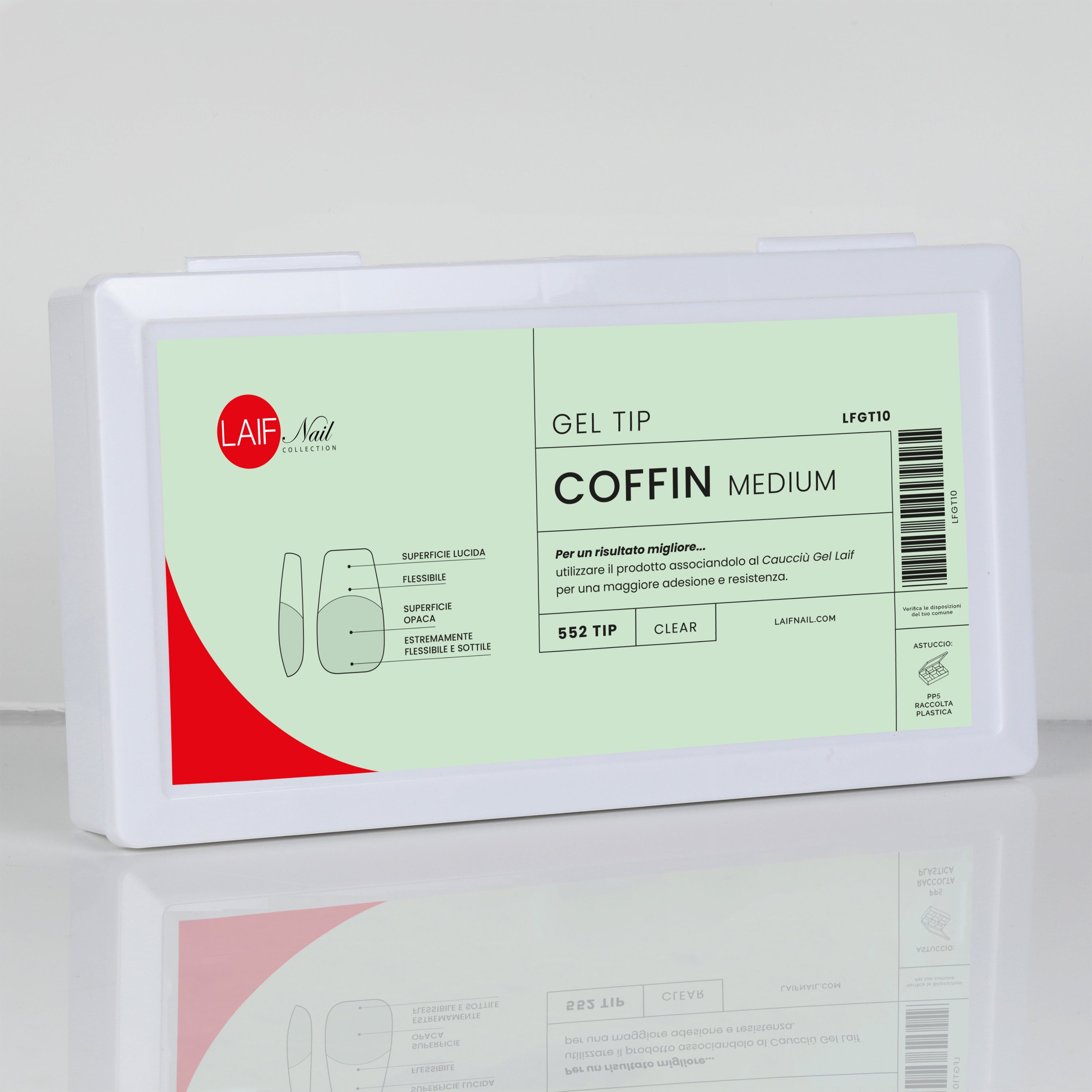 Gel Tip Coffin Medium