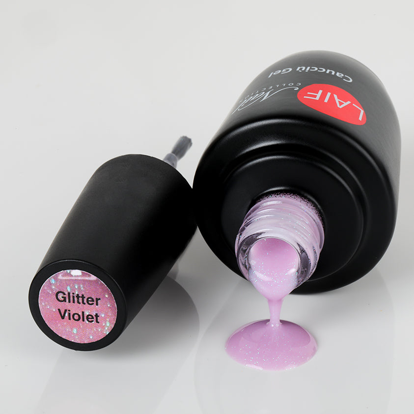 Caucciù Glitter Violet Gel