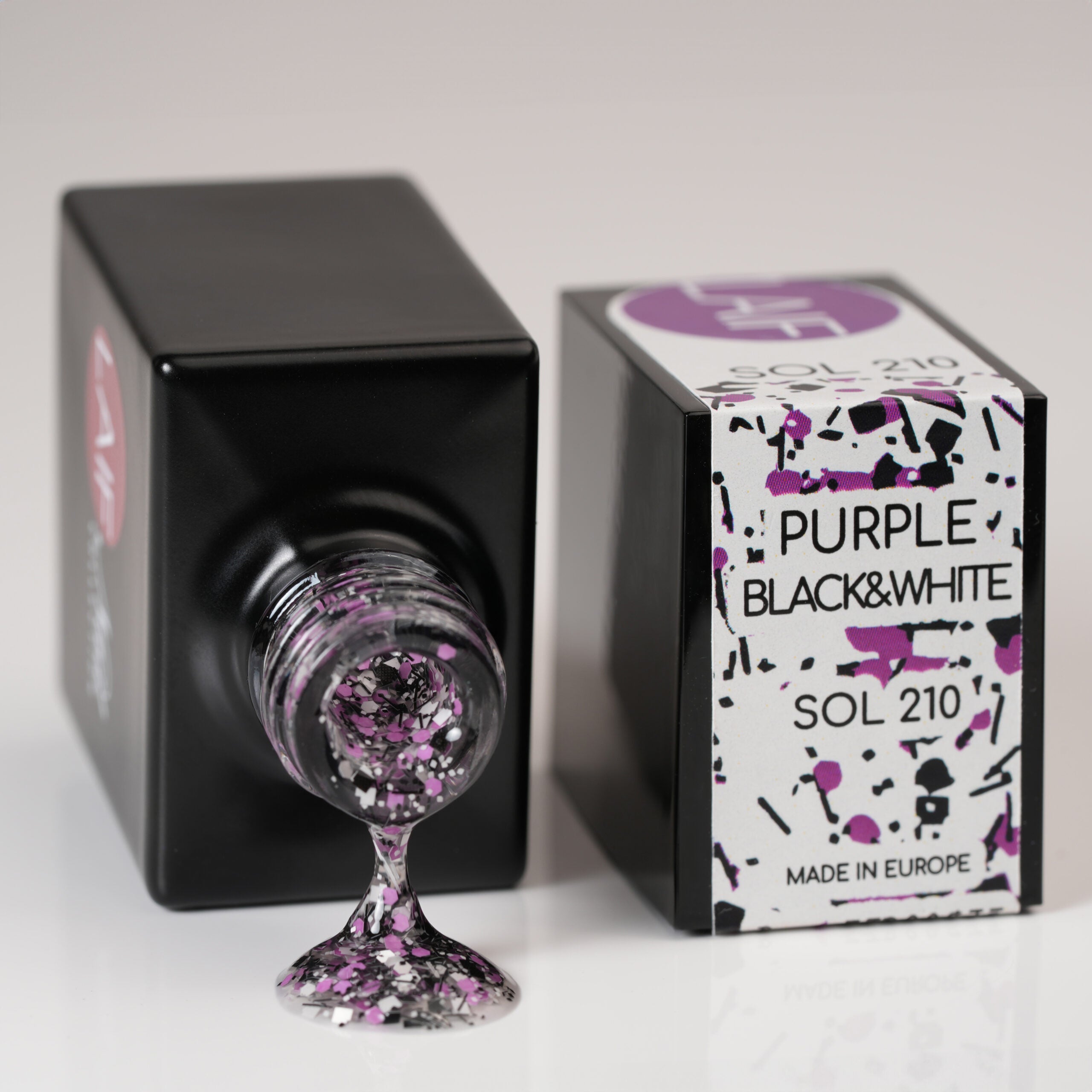 Soak Off 210 Purple and Black and White